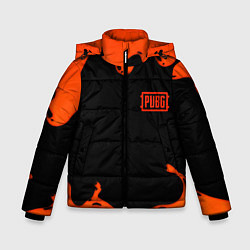 Зимняя куртка для мальчика PUBG orange splash