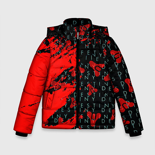 Зимняя куртка для мальчика Destiny краски надписи текстура / 3D-Красный – фото 1