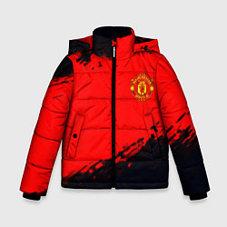 Куртка зимняя для мальчика Manchester United colors sport, цвет: 3D-черный