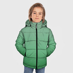 Куртка зимняя для мальчика Градиент приглушённый зелёный, цвет: 3D-черный — фото 2