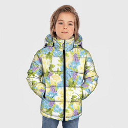 Куртка зимняя для мальчика Пышные цветы, цвет: 3D-черный — фото 2