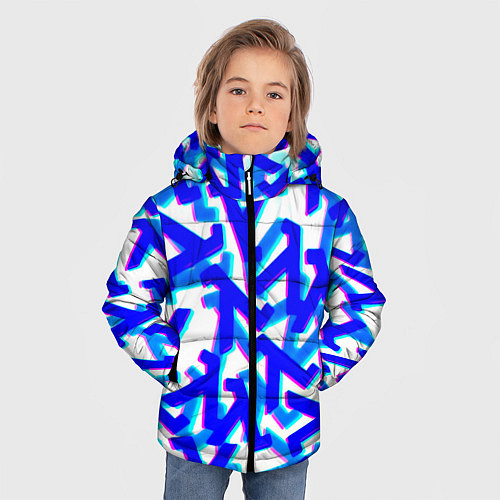 Зимняя куртка для мальчика Half life black mesa steel logo / 3D-Светло-серый – фото 3