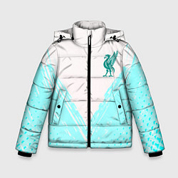 Куртка зимняя для мальчика Liverpool logo texture fc, цвет: 3D-светло-серый