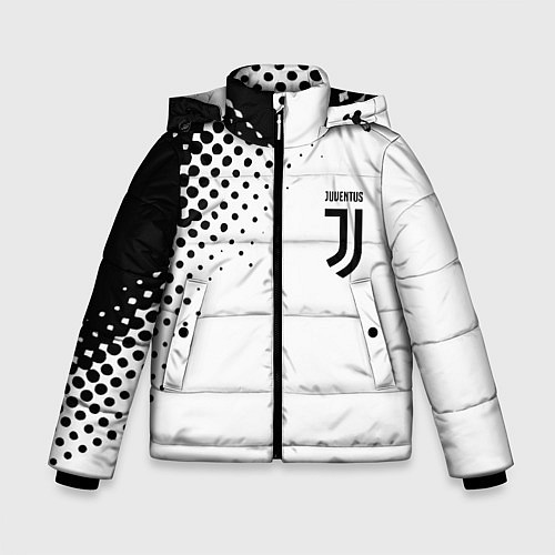 Зимняя куртка для мальчика Juventus sport black geometry / 3D-Красный – фото 1