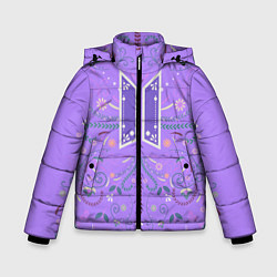 Зимняя куртка для мальчика BTS - ARMY Цветочный принт