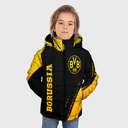 Куртка зимняя для мальчика Borussia - gold gradient вертикально, цвет: 3D-черный — фото 2