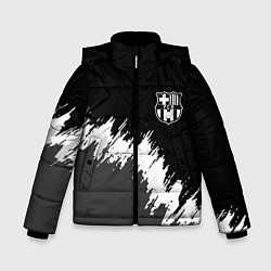Куртка зимняя для мальчика Barcelona краски текстура фк, цвет: 3D-черный