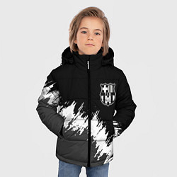 Куртка зимняя для мальчика Barcelona краски текстура фк, цвет: 3D-черный — фото 2