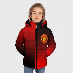 Куртка зимняя для мальчика Манчестер Юнайтед градиент спорт, цвет: 3D-светло-серый — фото 2