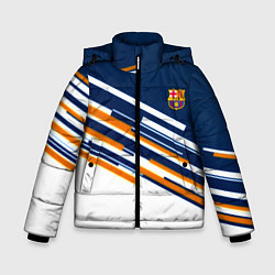 Куртка зимняя для мальчика Реал мадрид текстура футбол спорт, цвет: 3D-черный