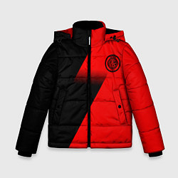 Куртка зимняя для мальчика Inter geometry red sport, цвет: 3D-светло-серый