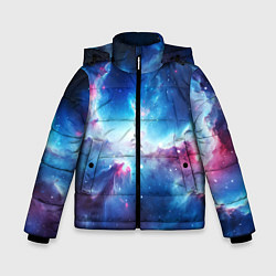 Куртка зимняя для мальчика Fascinating cosmic expanses, цвет: 3D-черный