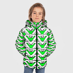 Куртка зимняя для мальчика Бело-зелёный узор, цвет: 3D-светло-серый — фото 2