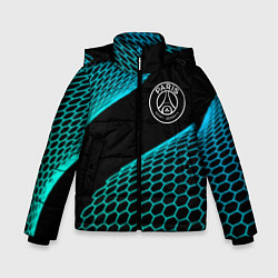 Куртка зимняя для мальчика PSG football net, цвет: 3D-черный