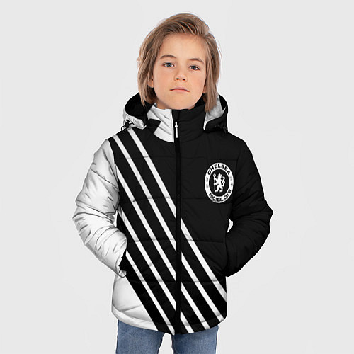 Зимняя куртка для мальчика Chelsea football club sport / 3D-Светло-серый – фото 3