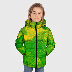 Куртка зимняя для мальчика Зеленые подтеки, цвет: 3D-черный — фото 2