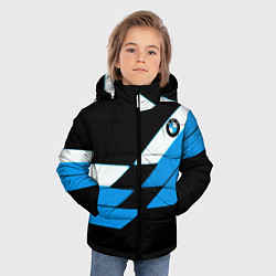Куртка зимняя для мальчика BMW sport geometry blu, цвет: 3D-черный — фото 2