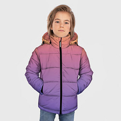 Куртка зимняя для мальчика Градиент закатное небо желтый фиолетовый, цвет: 3D-светло-серый — фото 2
