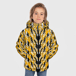 Куртка зимняя для мальчика Жёлтая техно броня, цвет: 3D-светло-серый — фото 2