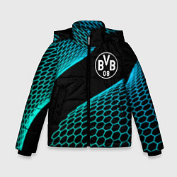 Куртка зимняя для мальчика Borussia football net, цвет: 3D-черный