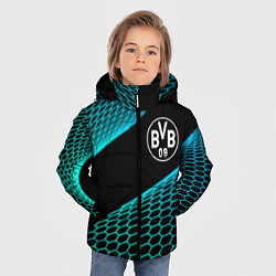 Куртка зимняя для мальчика Borussia football net, цвет: 3D-черный — фото 2