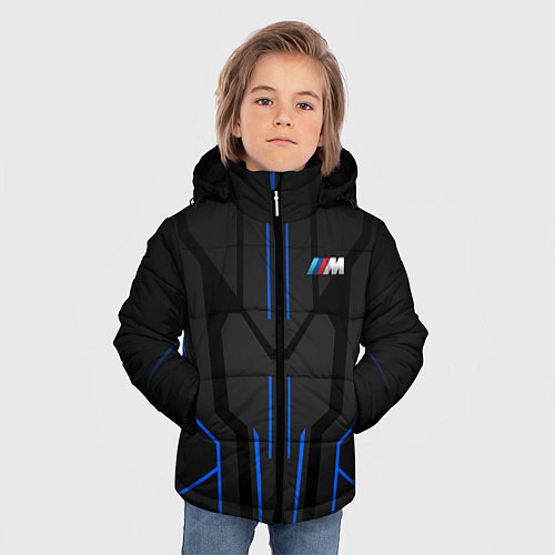 Зимняя куртка для мальчика Синяя броня - M-power / 3D-Светло-серый – фото 3