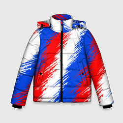 Куртка зимняя для мальчика Триколор штрихи красок, цвет: 3D-светло-серый