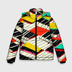 Куртка зимняя для мальчика Пианинка, цвет: 3D-красный