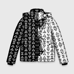 Куртка зимняя для мальчика Ведьмак 3 магические знаки, цвет: 3D-черный