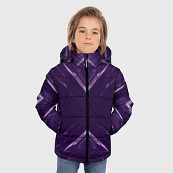 Куртка зимняя для мальчика Космические треугольники икс, цвет: 3D-черный — фото 2