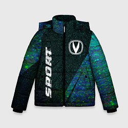 Куртка зимняя для мальчика Changan sport glitch blue, цвет: 3D-черный