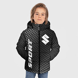 Куртка зимняя для мальчика Suzuki sport carbon, цвет: 3D-черный — фото 2