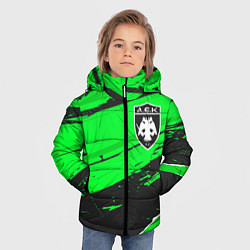 Куртка зимняя для мальчика AEK Athens sport green, цвет: 3D-черный — фото 2
