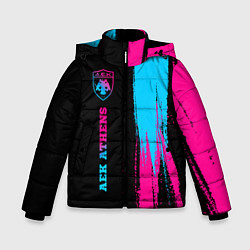 Зимняя куртка для мальчика AEK Athens - neon gradient по-вертикали