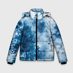 Куртка зимняя для мальчика Абстракция батик пятна, цвет: 3D-черный