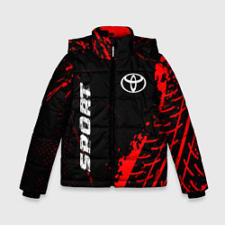 Куртка зимняя для мальчика Toyota red sport tires, цвет: 3D-черный