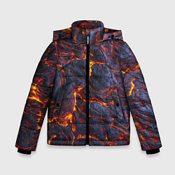 Куртка зимняя для мальчика Вулканическая лава, цвет: 3D-красный