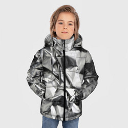 Куртка зимняя для мальчика Фольгой обмотанный, цвет: 3D-светло-серый — фото 2