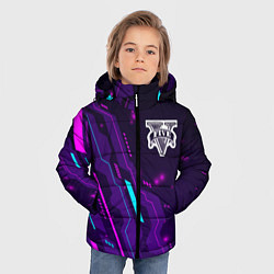 Куртка зимняя для мальчика GTA neon gaming, цвет: 3D-черный — фото 2