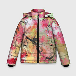 Куртка зимняя для мальчика Japan sakura, цвет: 3D-красный