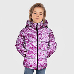 Куртка зимняя для мальчика Сверкающая розовая фактура фольги, цвет: 3D-светло-серый — фото 2