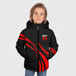 Куртка зимняя для мальчика GTR Nissan - Carbon and red, цвет: 3D-светло-серый — фото 2