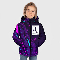 Куртка зимняя для мальчика Rust neon gaming, цвет: 3D-черный — фото 2