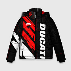 Куртка зимняя для мальчика Ducati - красный технологический, цвет: 3D-черный