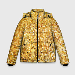 Куртка зимняя для мальчика Золотая мелкая мозаика, цвет: 3D-светло-серый