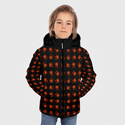 Куртка зимняя для мальчика Крабики на черном фоне, цвет: 3D-черный — фото 2
