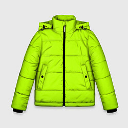 Куртка зимняя для мальчика Яркий салатовый с лёгким затемнением, цвет: 3D-светло-серый