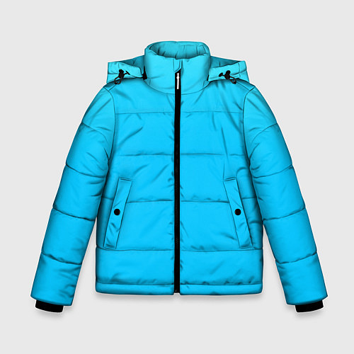 Зимняя куртка для мальчика Мягкий градиент ярко-голубой / 3D-Светло-серый – фото 1