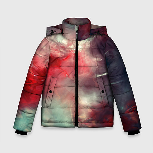 Зимняя куртка для мальчика Космическая аномалия / 3D-Красный – фото 1