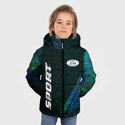 Куртка зимняя для мальчика Ford sport glitch blue, цвет: 3D-черный — фото 2